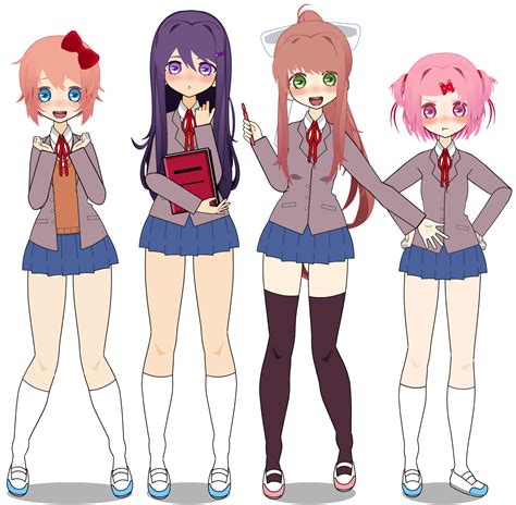 ddlc characters|Doki Doki Literature Club Characters